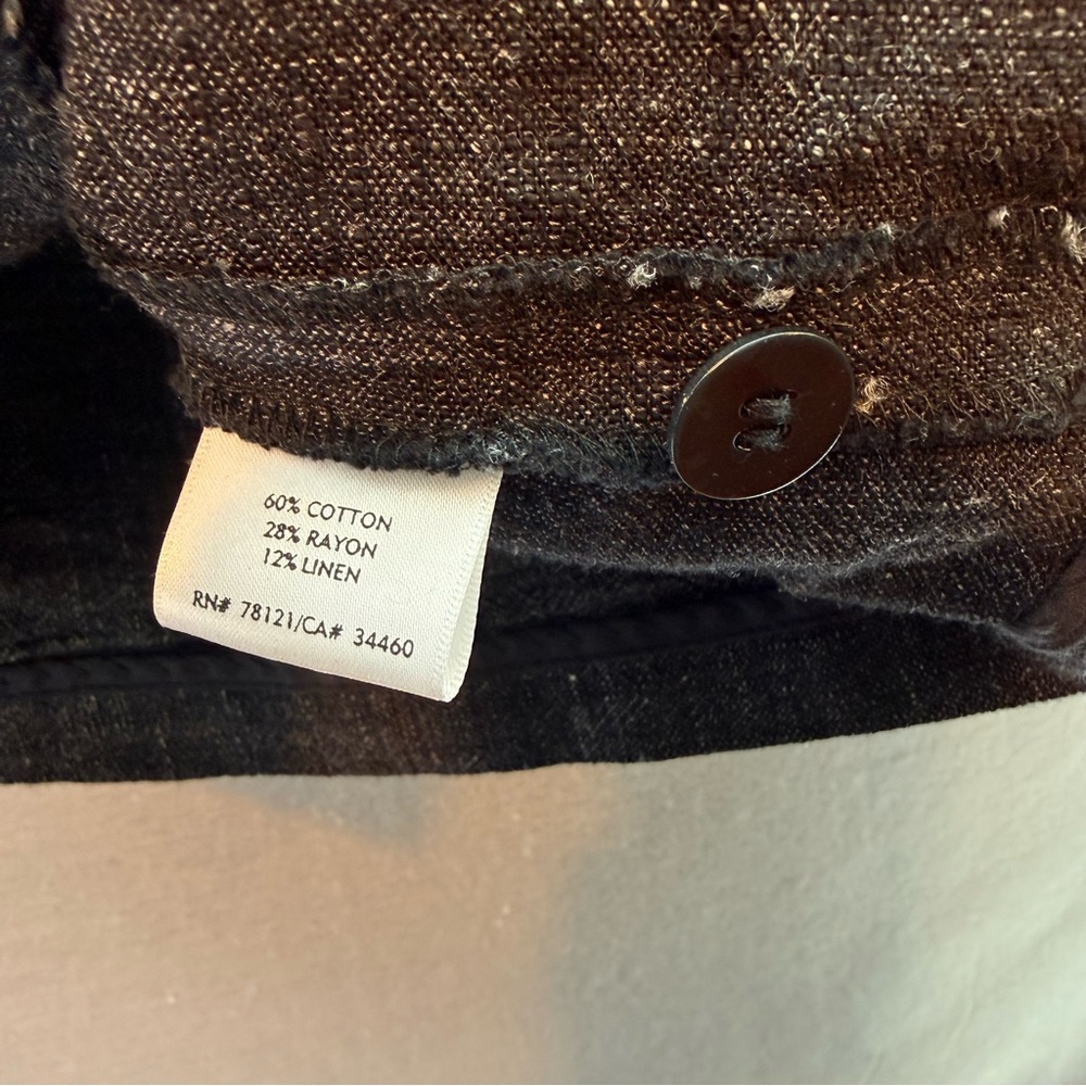 Eileen Fisher - women’s cotton linen blend Jacket dark gray button down size 2X - Picture 6 of 6